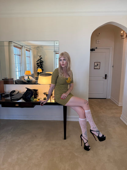 Golden Afternoon Mini Dress