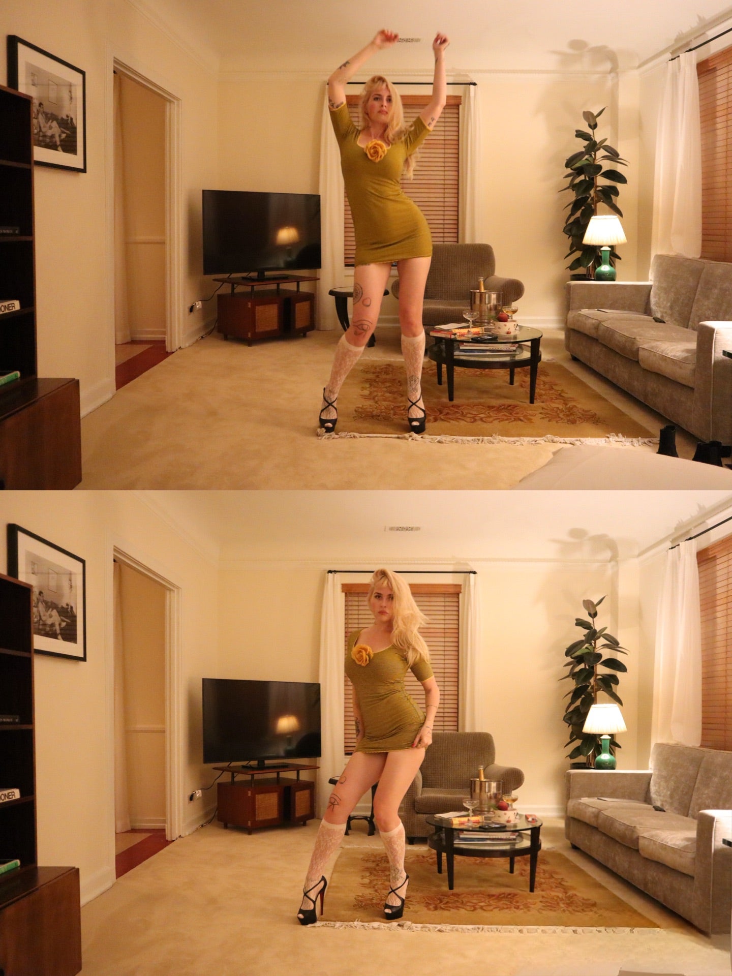 Golden Afternoon Mini Dress