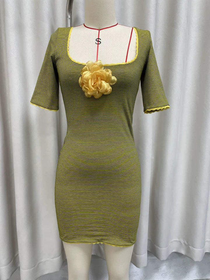 Golden Afternoon Mini Dress