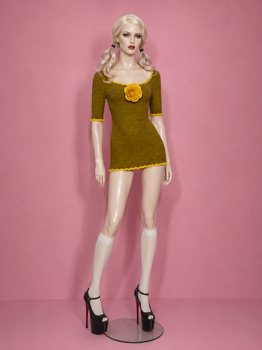 Golden Afternoon Mini Dress